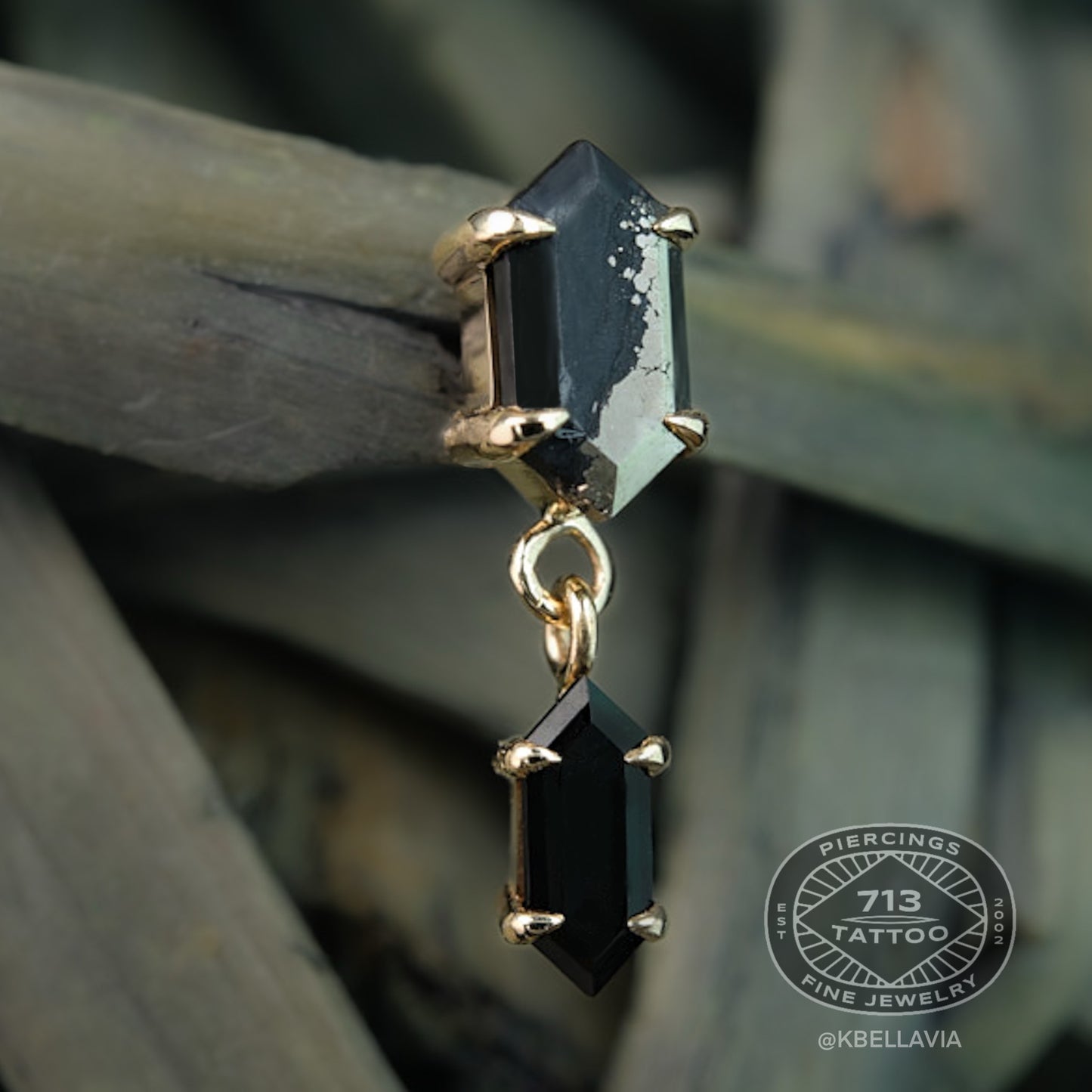 BVLA - DECO DUALITY - 14KT SOLID GOLD - THREADED END