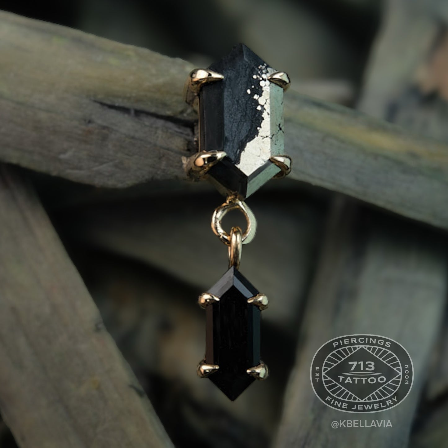 BVLA - DECO DUALITY - 14KT SOLID GOLD - THREADED END