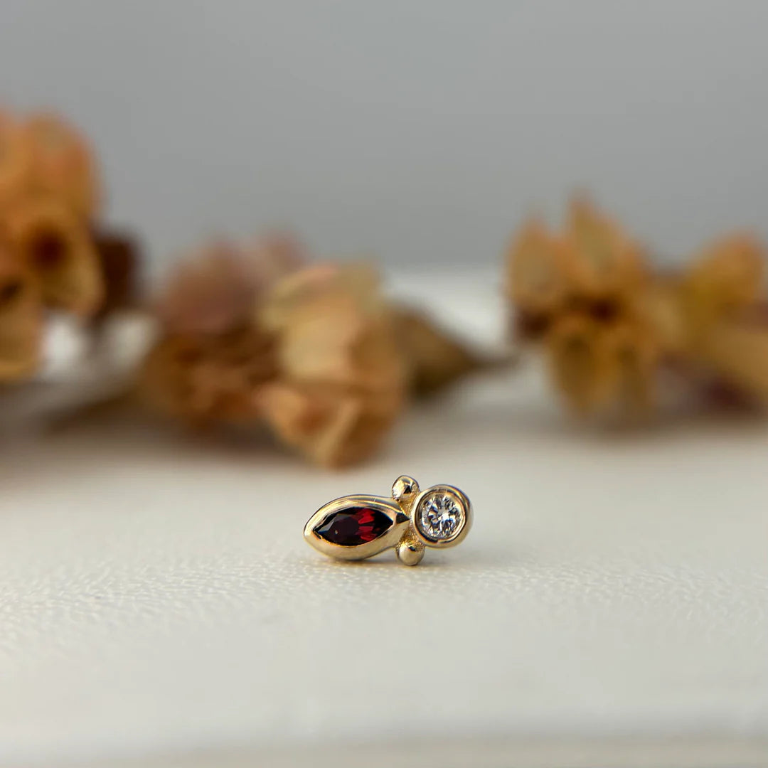 PALOMA JEWELRY - CYNTHIA - 14KT SOLID GOLD - THREADLESS END