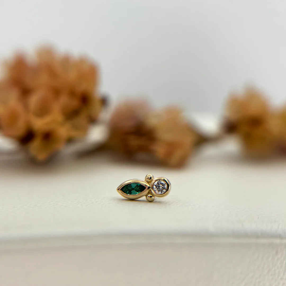 PALOMA JEWELRY - CYNTHIA - 14KT SOLID GOLD - THREADLESS END