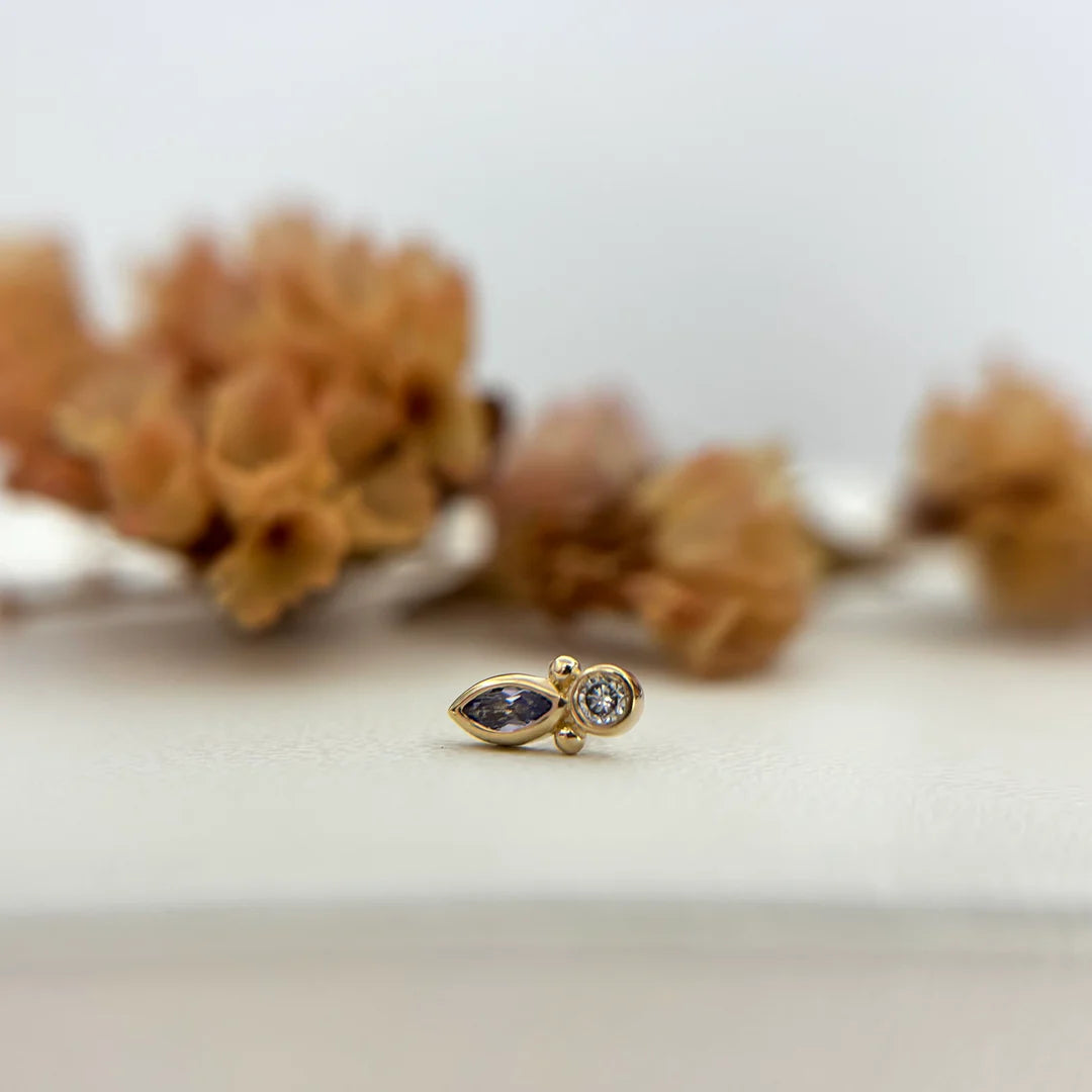 PALOMA JEWELRY - CYNTHIA - 14KT SOLID GOLD - THREADLESS END