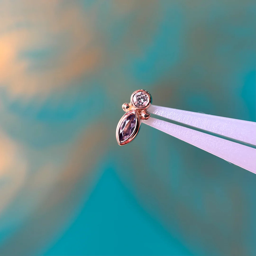 PALOMA JEWELRY - CYNTHIA - 14KT SOLID GOLD - THREADLESS END