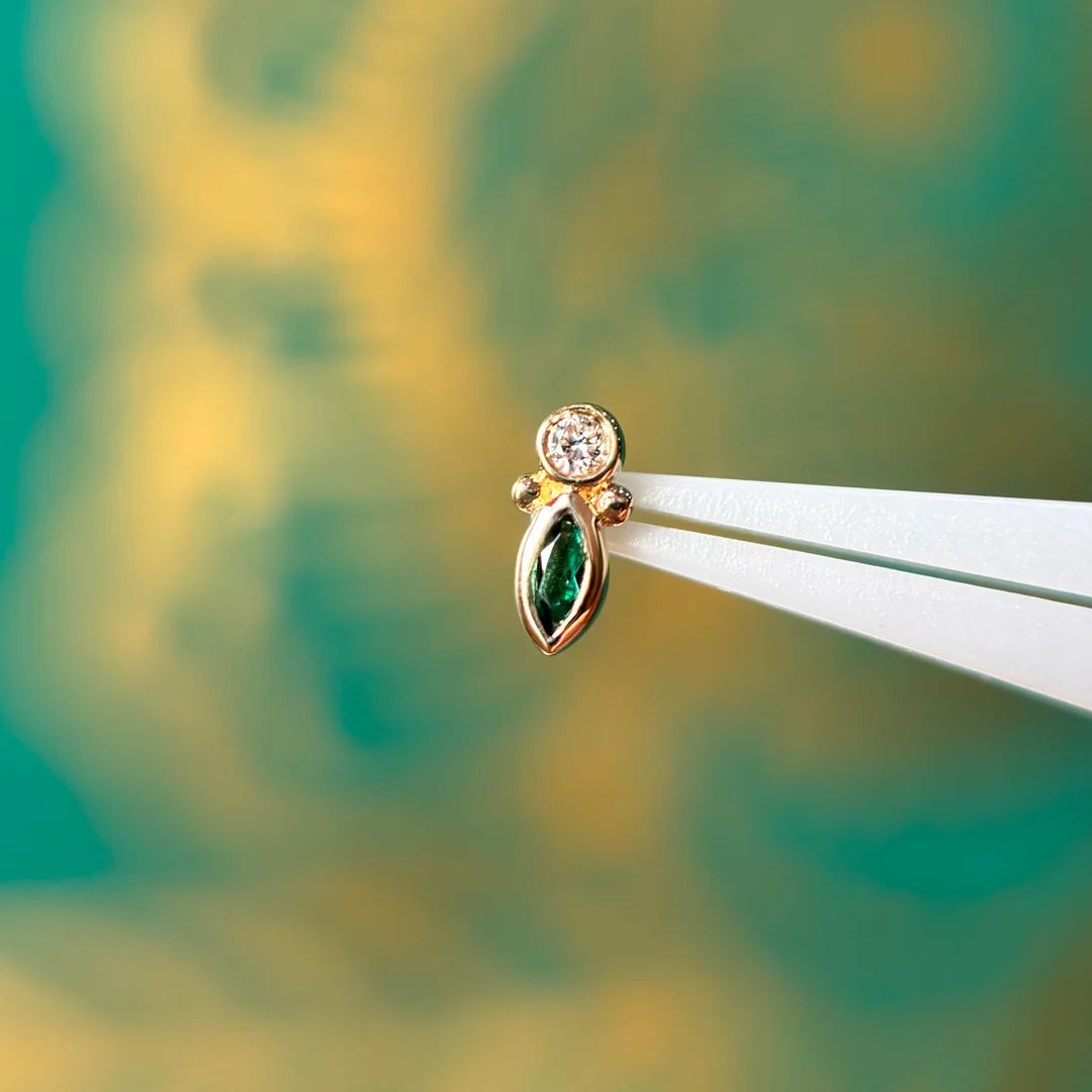 PALOMA JEWELRY - CYNTHIA - 14KT SOLID GOLD - THREADLESS END