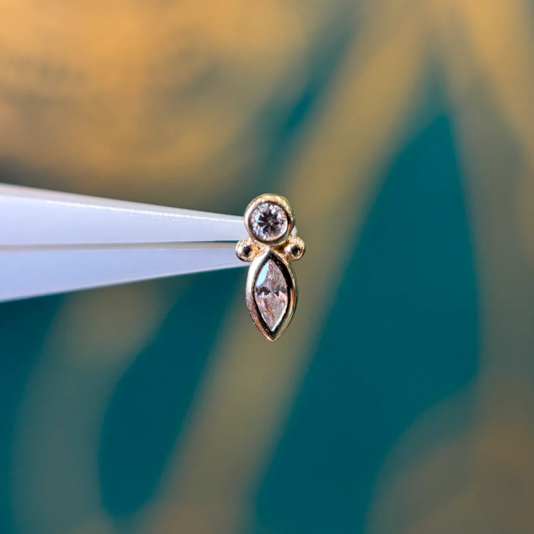 PALOMA JEWELRY - CYNTHIA - 14KT SOLID GOLD - THREADLESS END