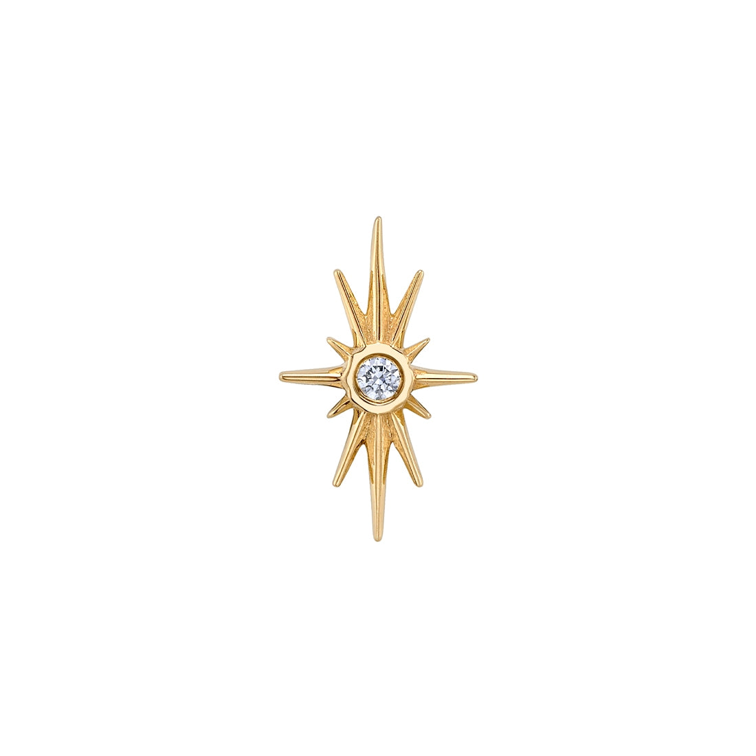 BVLA - NORTH STAR 9MM - 14KT SOLID GOLD - THREADLESS END