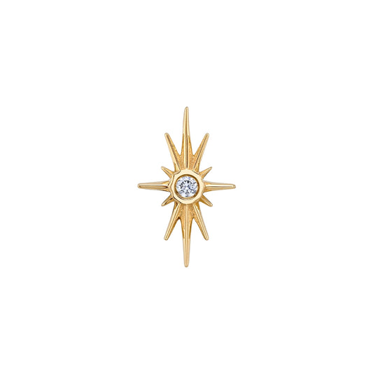 BVLA - NORTH STAR 9MM - 14KT SOLID GOLD - THREADLESS END