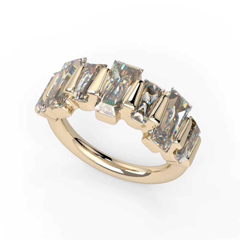 KIWI DIAMOND - MARBOT - SIDE SET - 14KT SOLID GOLD - SEAM RING