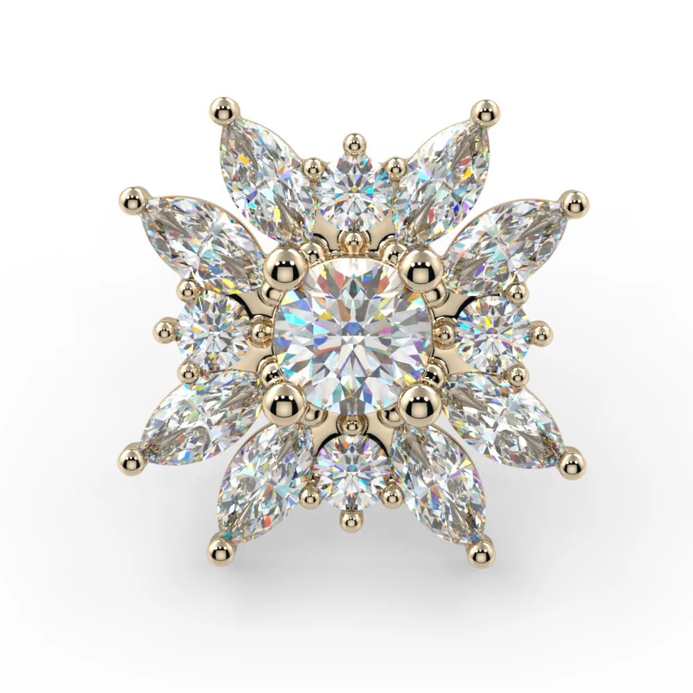 KIWI DIAMOND - AUREUS - 14KT SOLID GOLD - THREADED END