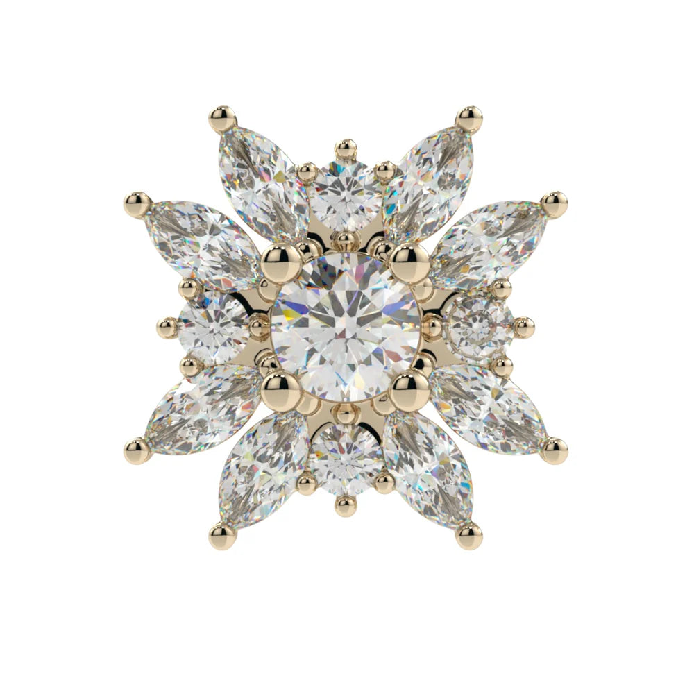 KIWI DIAMOND - AUREUS - 14KT SOLID GOLD - THREADED END