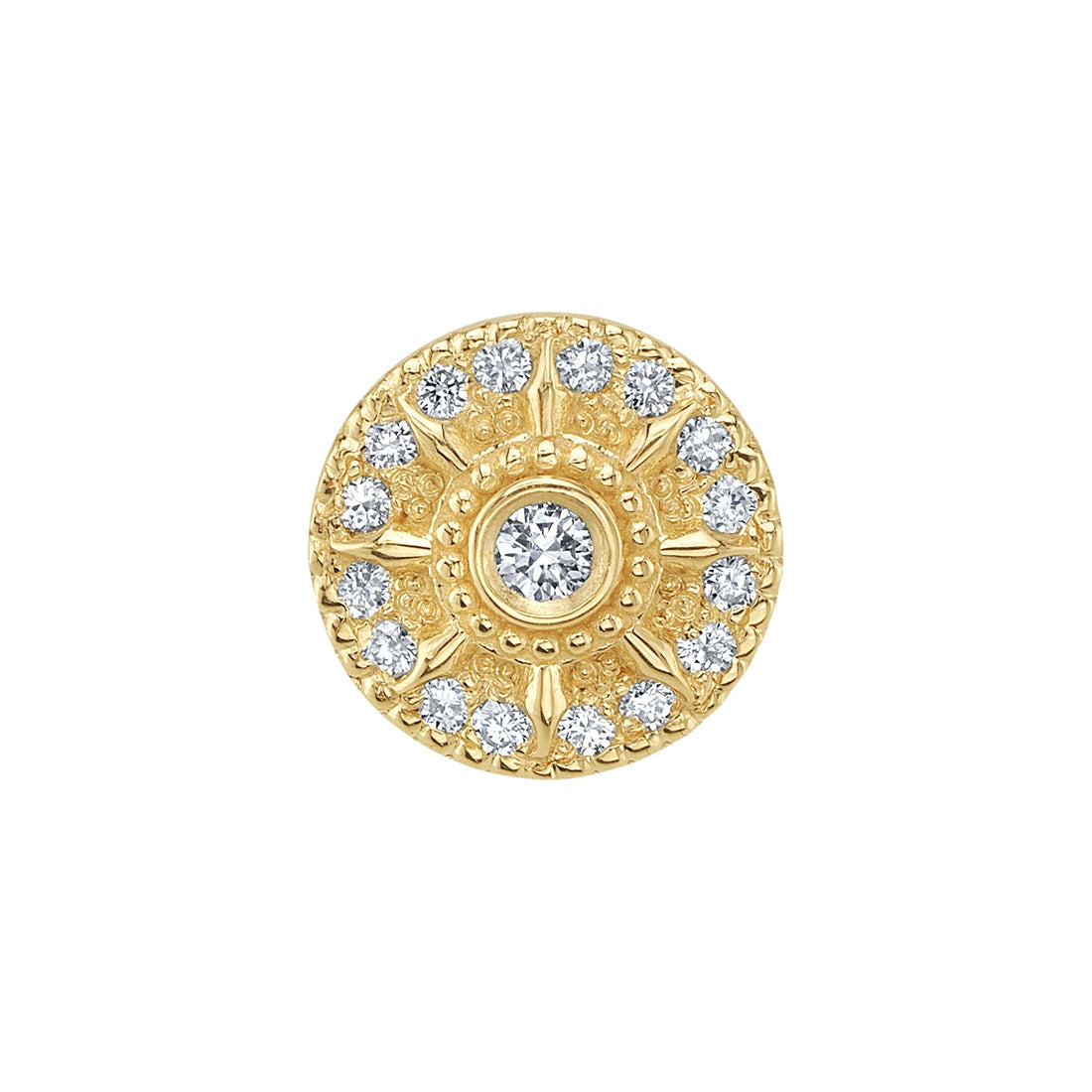 BVLA - COMPASS DIC - 14KT SOLID GOLD - THREADED END