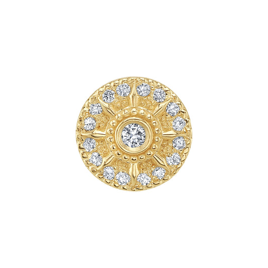 BVLA - COMPASS DIC - 14KT SOLID GOLD - THREADED END