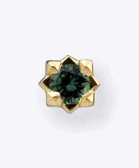 TETHER - STELLA (Montana Sapphire) - 14KT SOLID GOLD - THREADLESS END