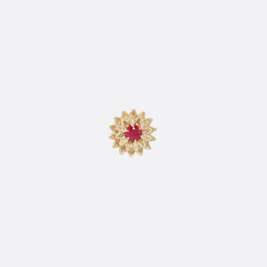 TETHER JEWELRY - DAHLIA - RUBY - 14KT SOLID GOLD - THREADLESS END