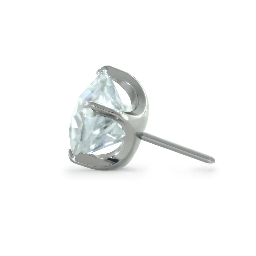 NEOMETAL - PENTAGON 5MM GEM END - TITANIUM - THREADLESS END