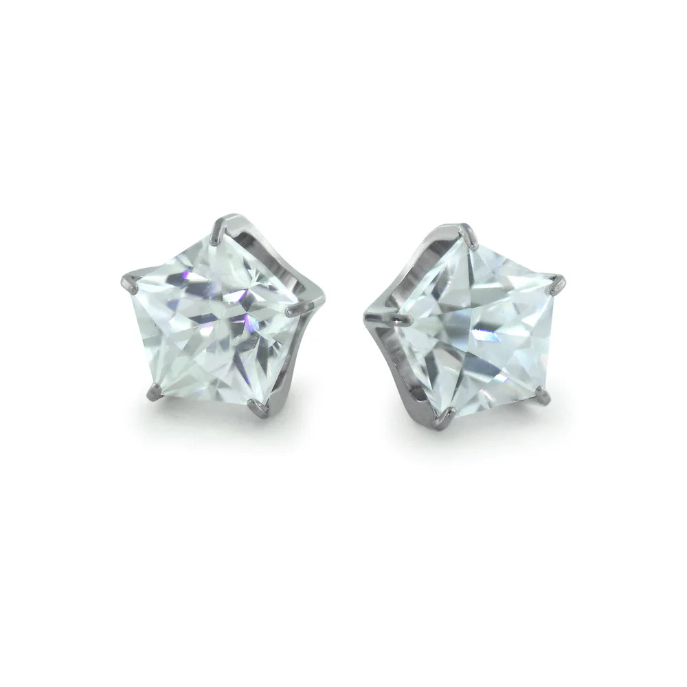 NEOMETAL - PENTAGON 5MM GEM END - TITANIUM - THREADLESS END