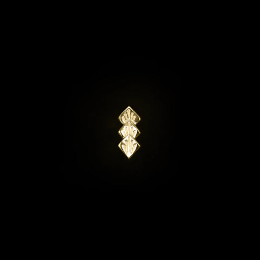 REGALIA - TRUCE'S WILD - 14KT SOLID GOLD - THREADLESS END