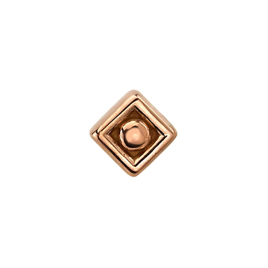 BVLA - SQUARE DOT - 14KT SOLID GOLD - THREADLESS END