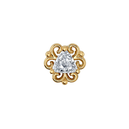 BVLA - LAMIA TRILLION - 14KT SOLID GOLD - THREADED END