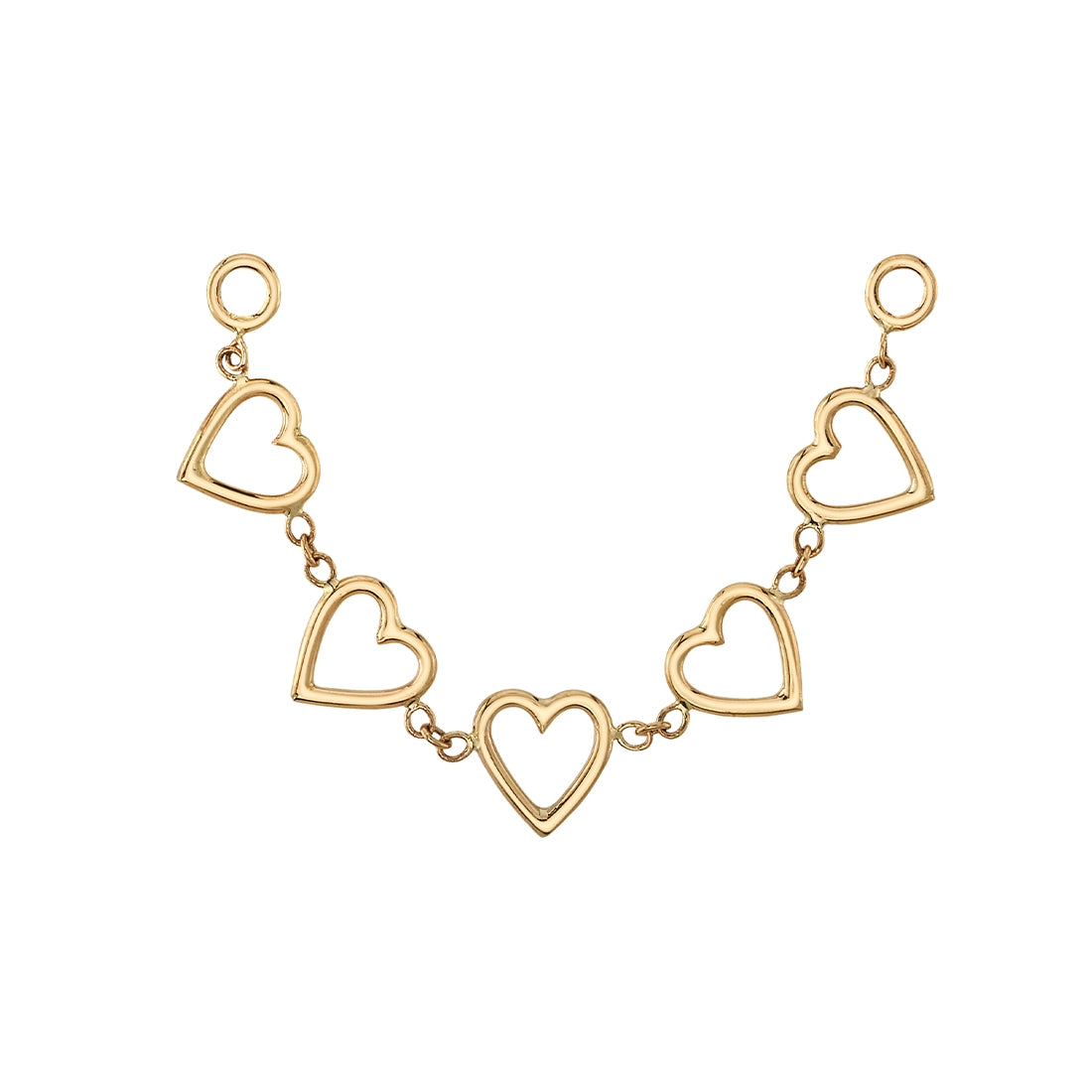 BVLA - STRING OF HEARTS - 14KT SOLID GOLD - CHAIN