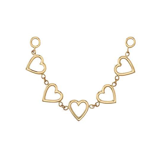 BVLA - STRING OF HEARTS - 14KT SOLID GOLD - CHAIN