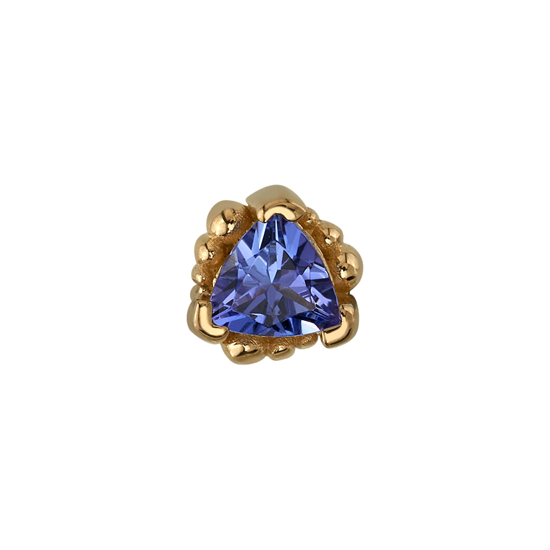 BVLA - BEADED TRILLION - 14KT SOLID GOLD - THREADLESS END