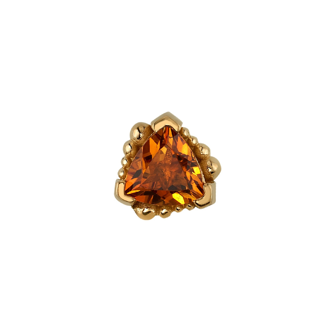 BVLA - BEADED TRILLION - 14KT SOLID GOLD - THREADLESS END