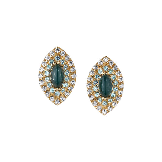 BVLA - DOUBLE ROW MARQUISE ALTURA - 14KT SOLID GOLD - THREADED END