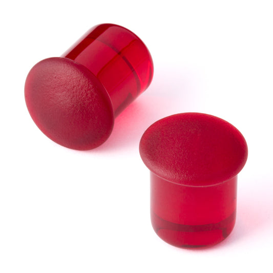 GORILLA GLASS - MATTE SIMPLE PLUGS - RUBY - GLASS - PLUGS