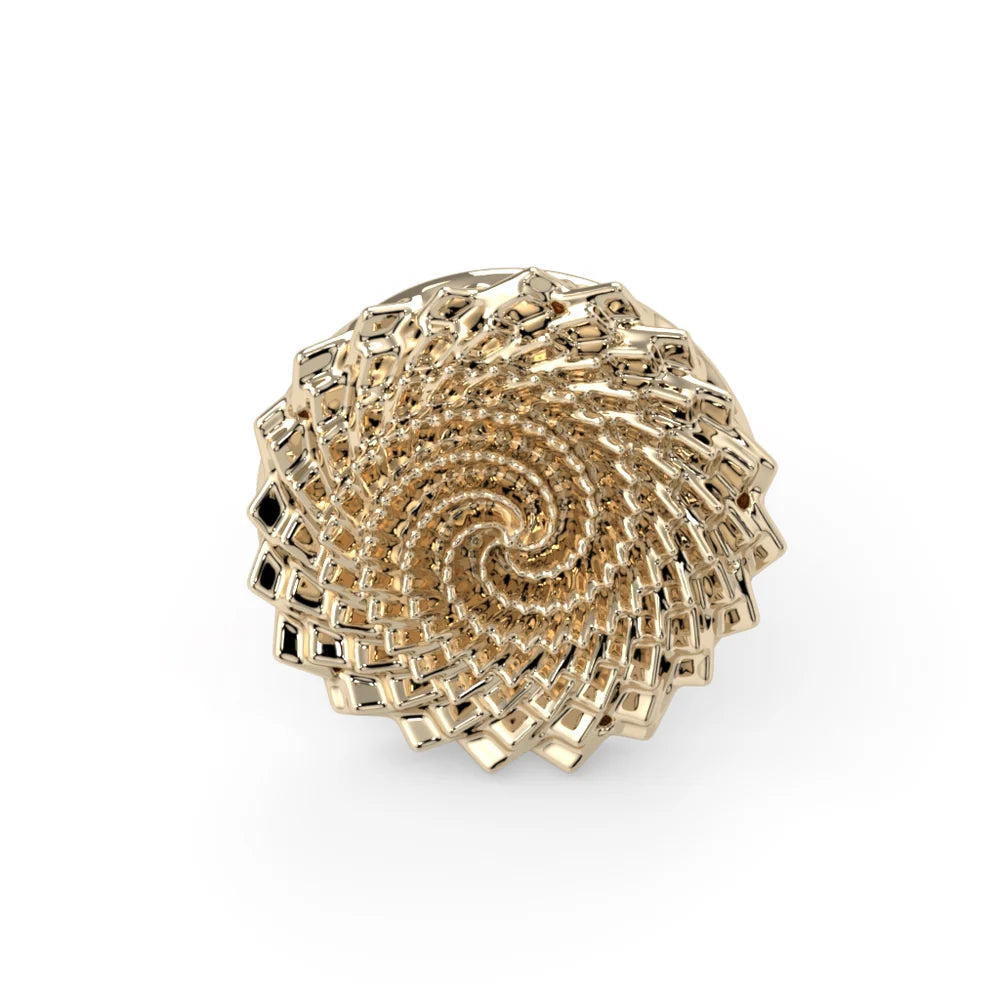 KIWI DIAMOND - ORBIS SPIRAL - 14KT SOLID GOLD - THREADLESS END