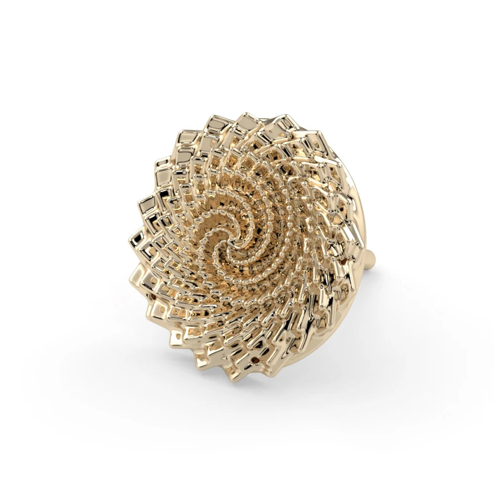 KIWI DIAMOND - ORBIS SPIRAL - 14KT SOLID GOLD - THREADLESS END