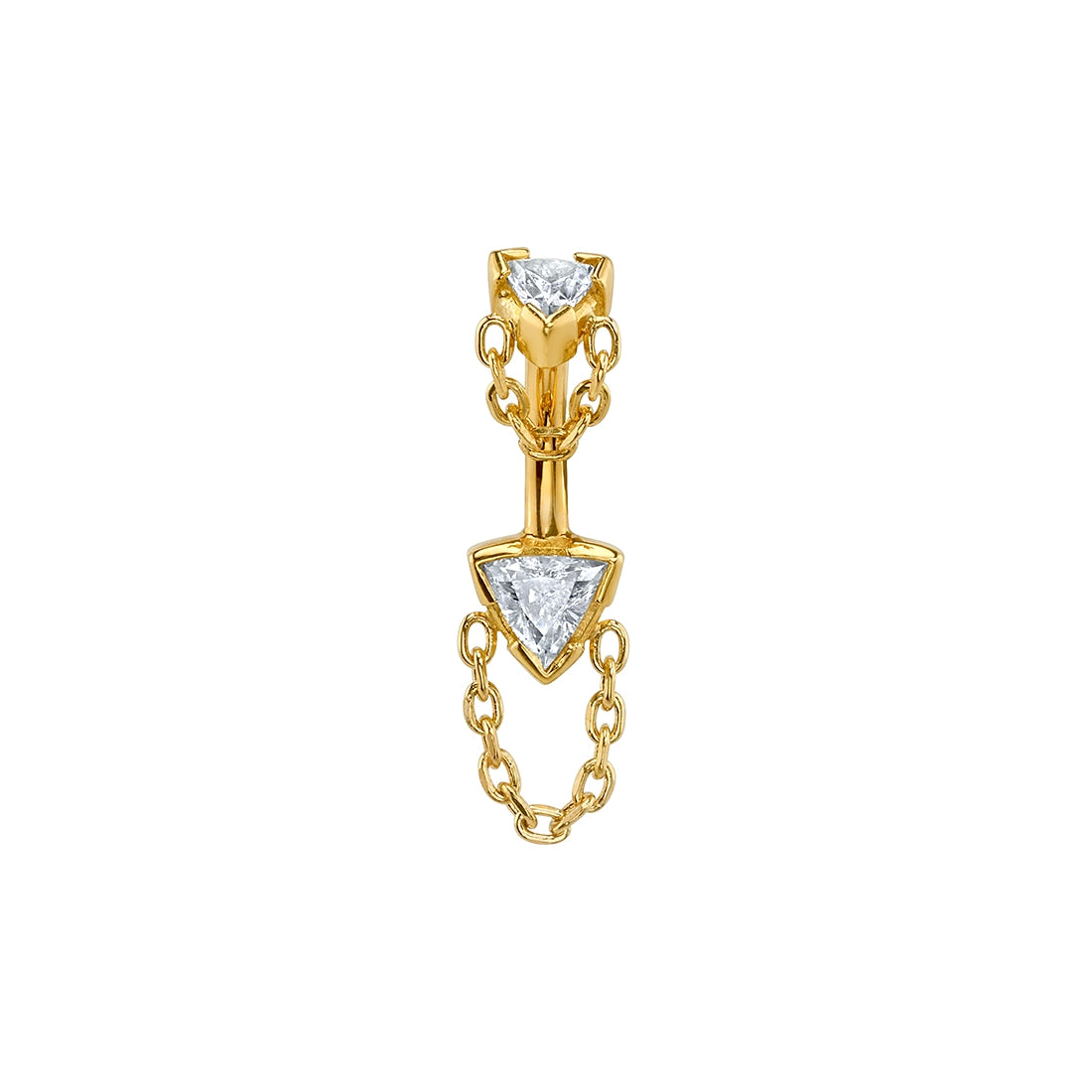 BVLA - RIANNA TRILLION (14G) - 14KT SOLID GOLD - CURVED BARBELL