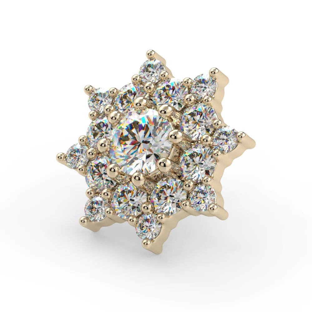 KIWI DIAMOND - GAIA - 14KT SOLID GOLD - THREADED END