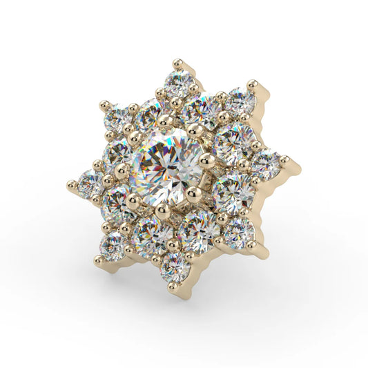 KIWI DIAMOND - GAIA - 14KT SOLID GOLD - THREADED END