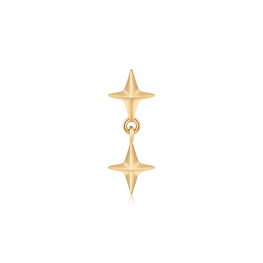 EMBER JEWELRY - NORTH STAR - 14KT SOLID GOLD - THREADLESS END