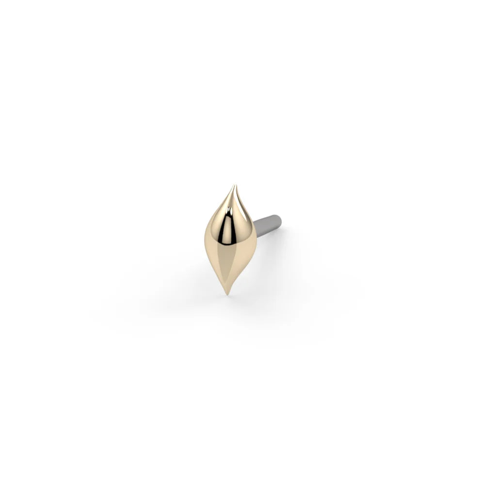 KIWI DIAMOND - RIPPLE - 14KT SOLID GOLD - THREADLESS END