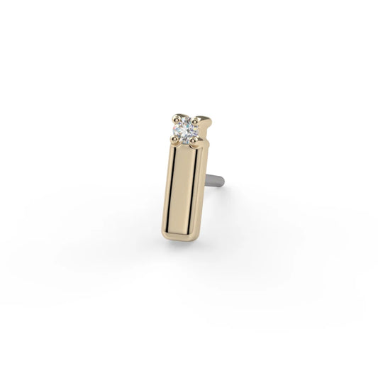 KIWI DIAMOND - SPARK (MEDIUM) - 14KT SOLID GOLD - THREADLESS END
