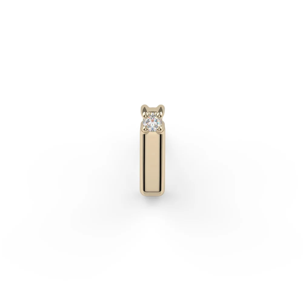 KIWI DIAMOND - SPARK (MEDIUM) - 14KT SOLID GOLD - THREADLESS END