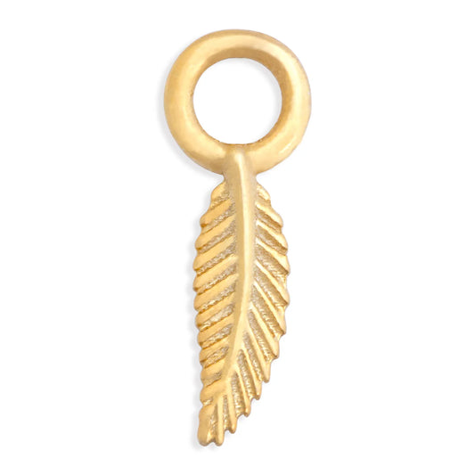 TAWAPA - LONG LEAF CHARM - 14KT SOLID GOLD - CHARM