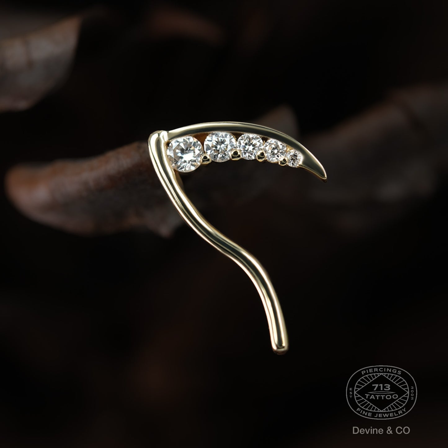 DEVINE X CO - SCYTHE - 14KT SOLID GOLD - THREADED END
