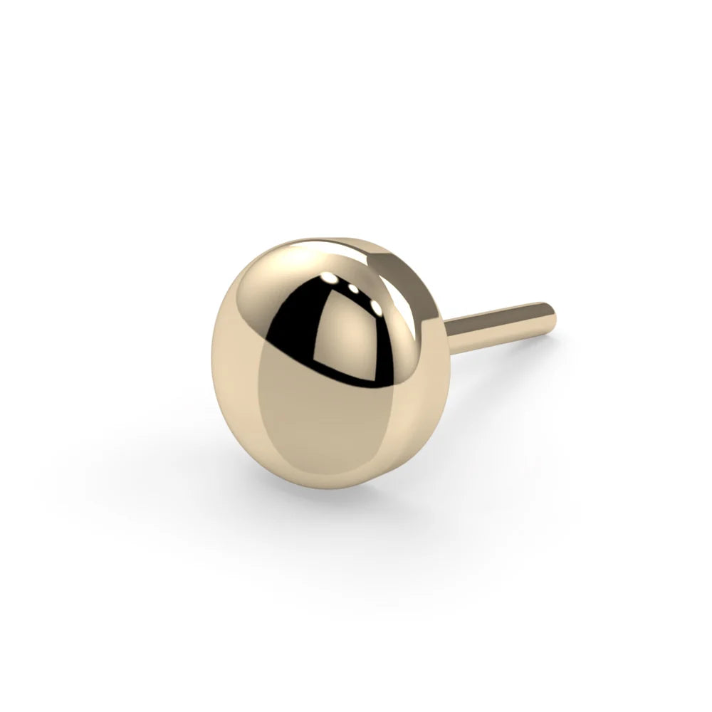 KIWI DIAMOND - HALF DOME - 14KT SOLID GOLD - THREADLESS END