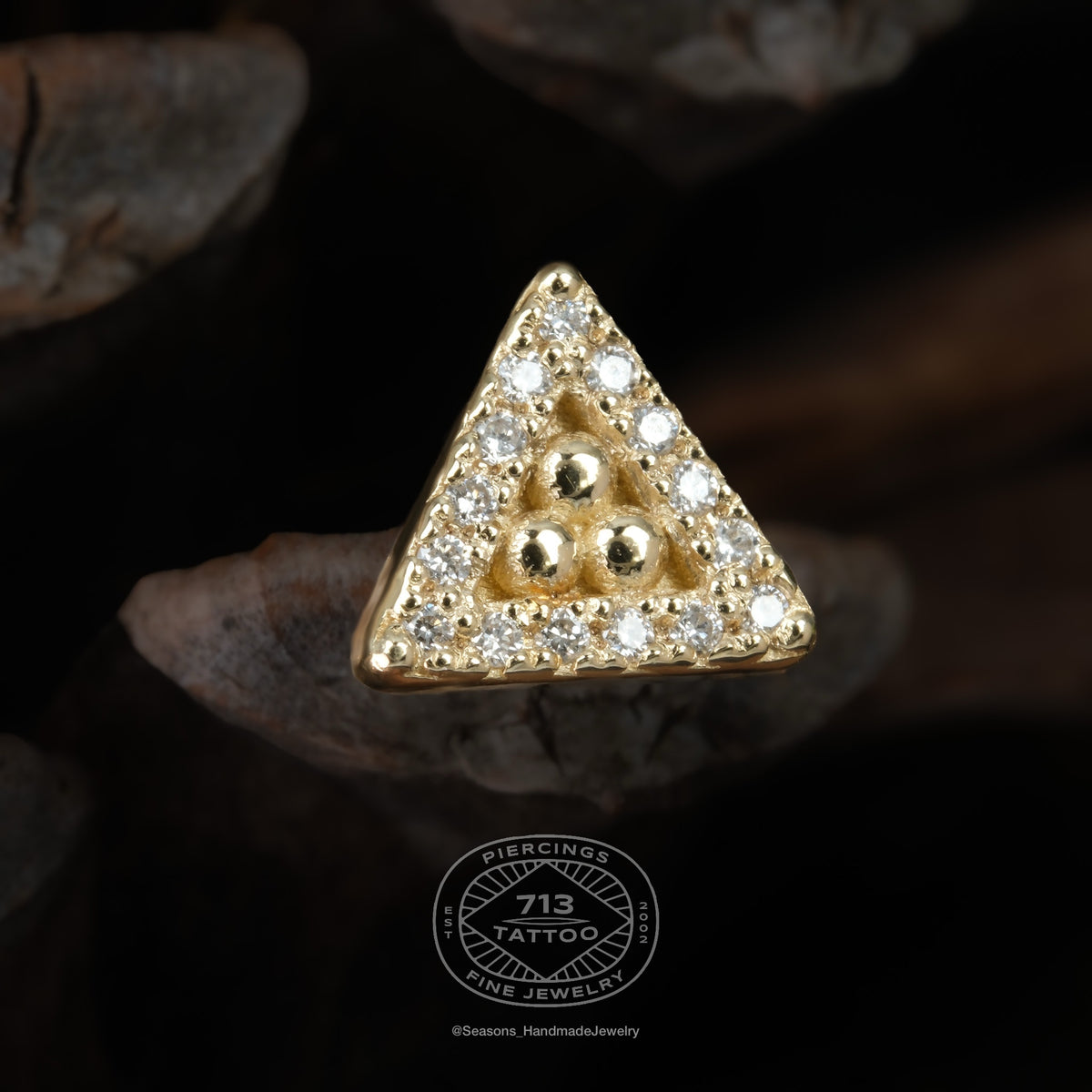 SEASONS HANDMADE - TAU - 14KT SOLID GOLD - THREADLESS END