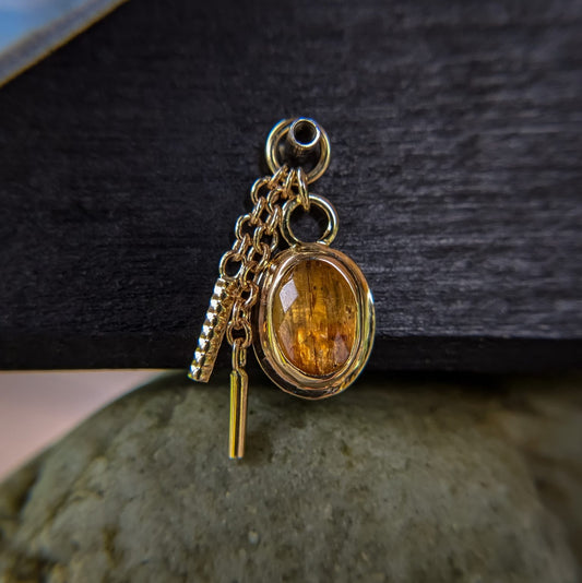 HIGH NOON HANDMADE - IMPERIAL TOPAZ - 14KT YELLOW GOLD - SANDMAN - CHARM