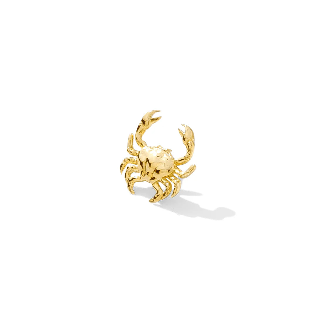 TAWAPA - CANCER (CRAB) - 14KT SOLID GOLD - THREADLESS END