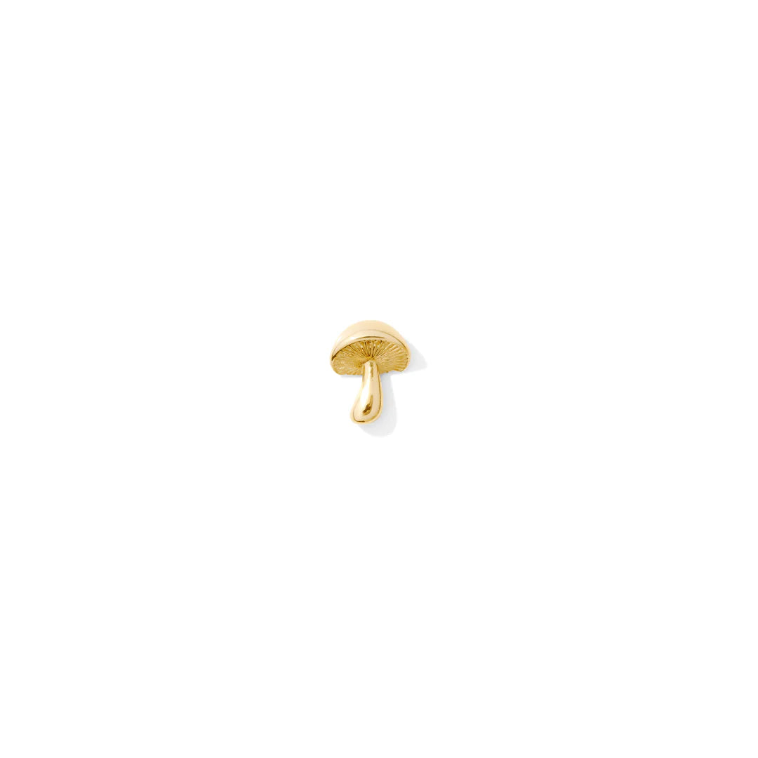 TAWAPA - MUSHROOM - 14KT SOLID GOLD - THREADLESS END