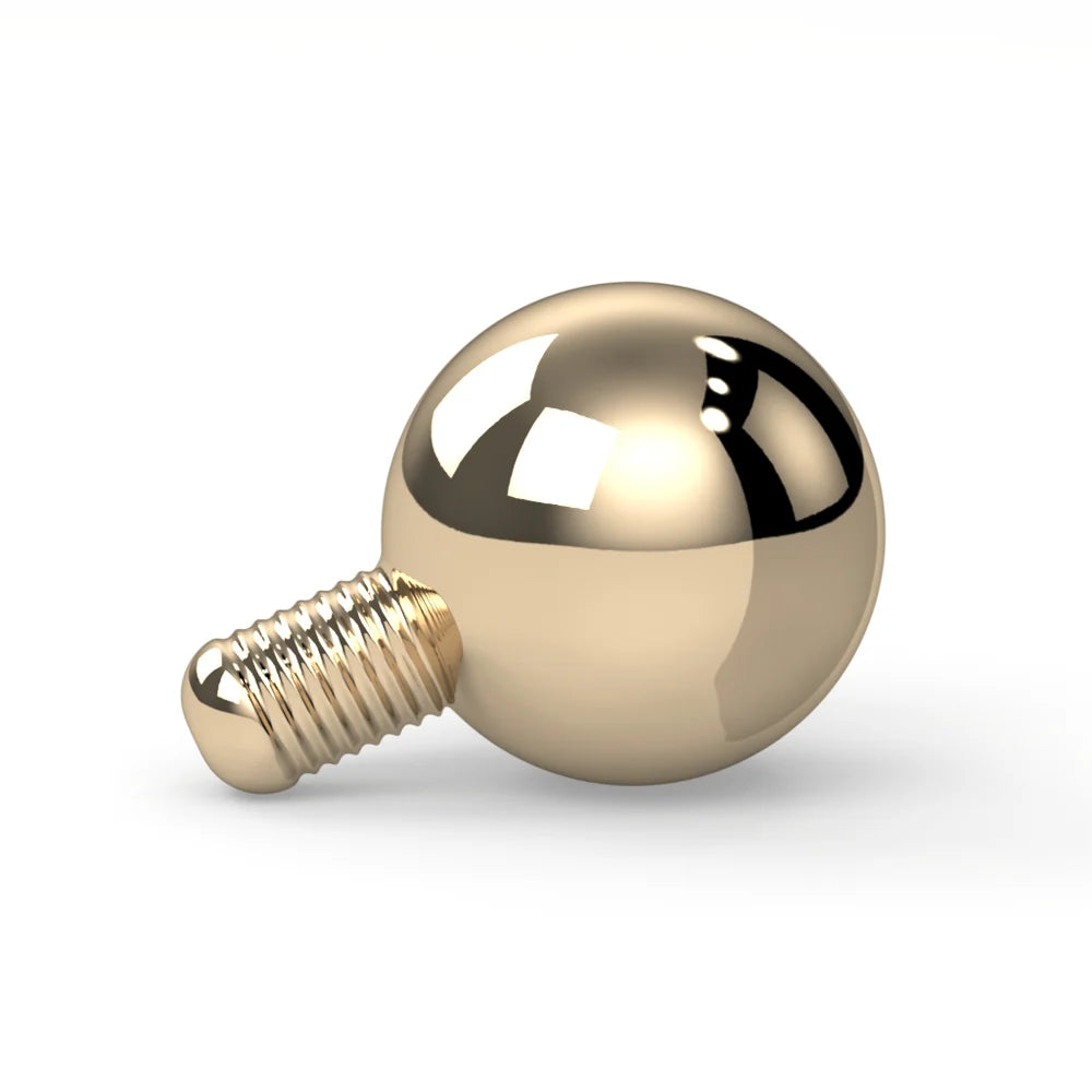 KIWI DIAMOND - BALL (14G) - 14KT SOLID GOLD - THREADED END