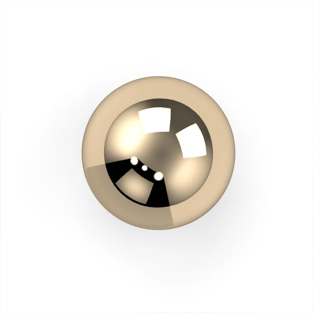KIWI DIAMOND - BALL (14G) - 14KT SOLID GOLD - THREADED END