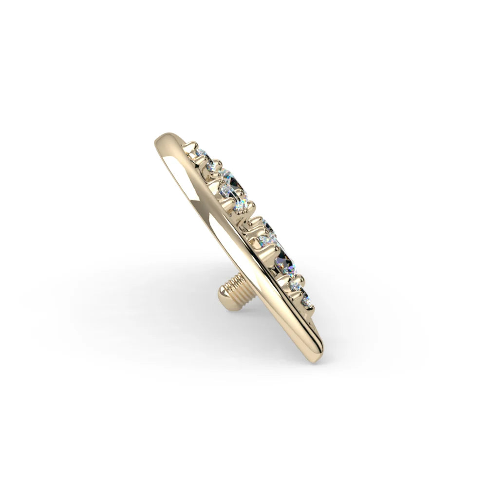 KIWI DIAMOND - NOVA FAN - 14KT SOLID GOLD - THREADED END