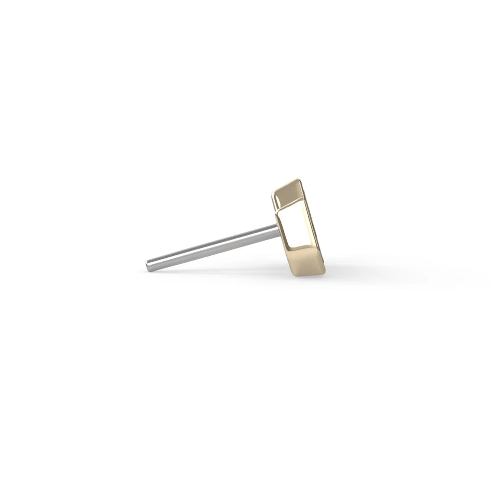 KIWI DIAMOND - TRIPLE JANA - 14KT SOLID GOLD - THREADLESS END
