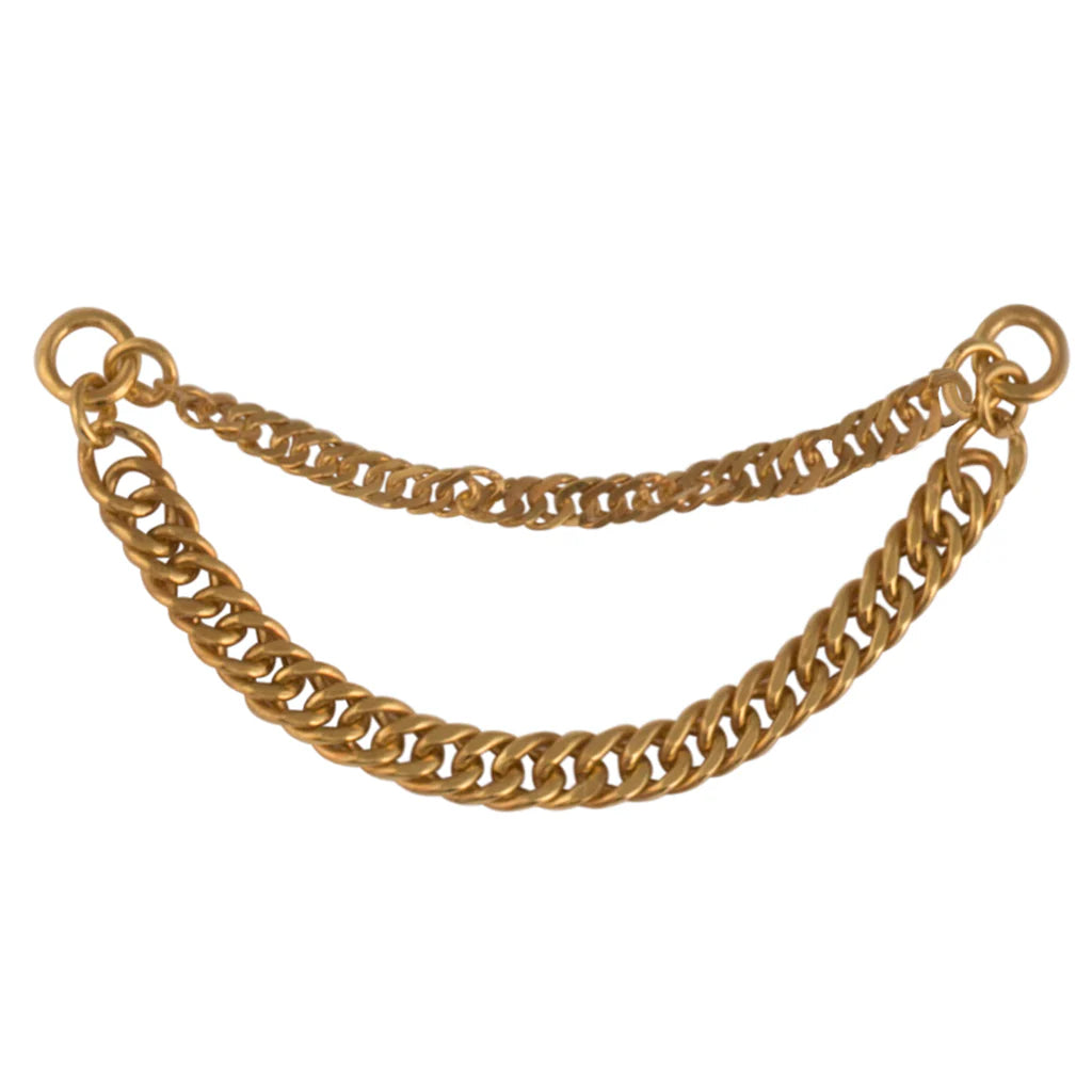 GOLDEN AROWANA - ACCESSORY CHAIN - DOUBLE - 14KT SOLID GOLD - CHAIN