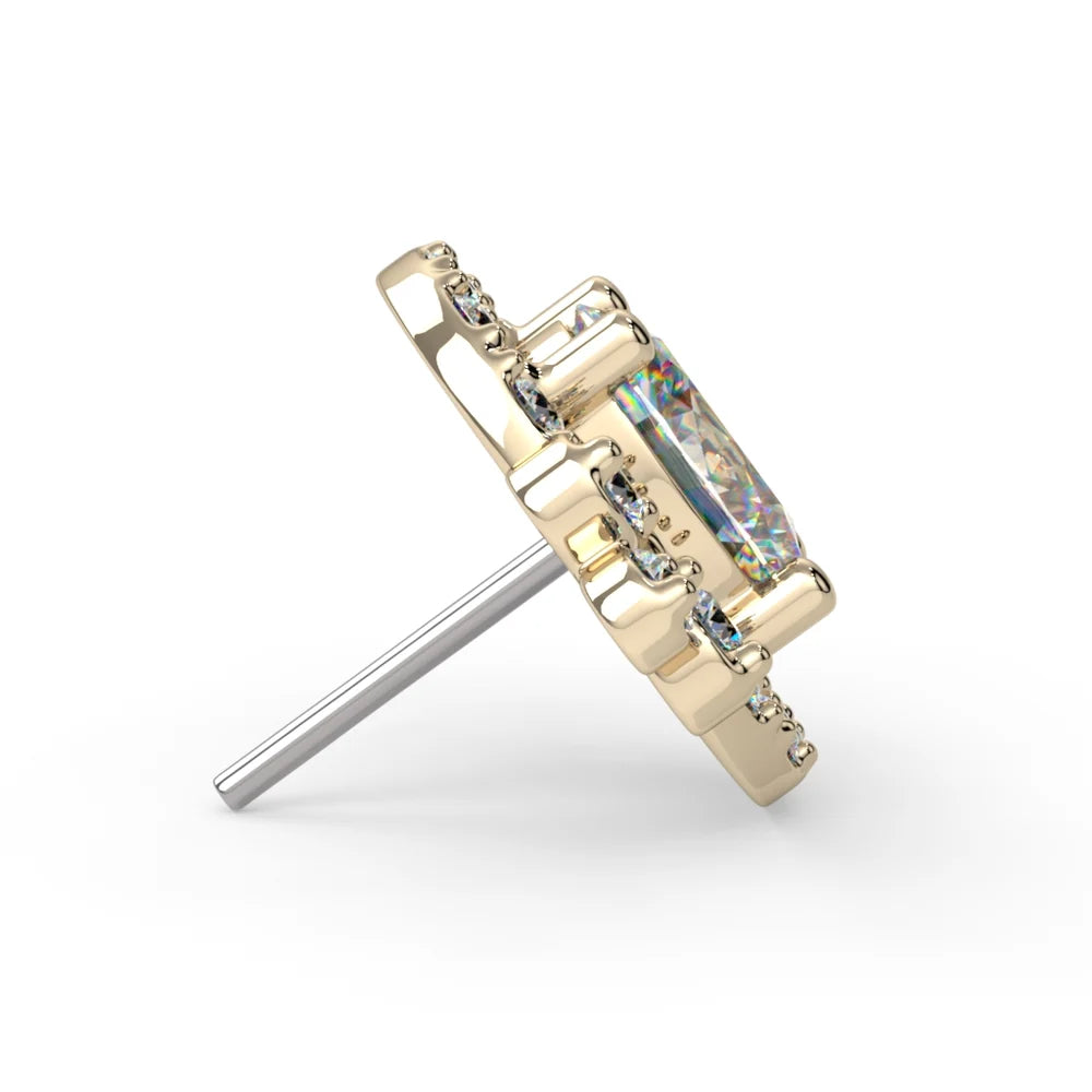 KIWI DIAMOND - CLEMENTINE - 14KT SOLID GOLD - THREADED END